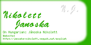 nikolett janoska business card
